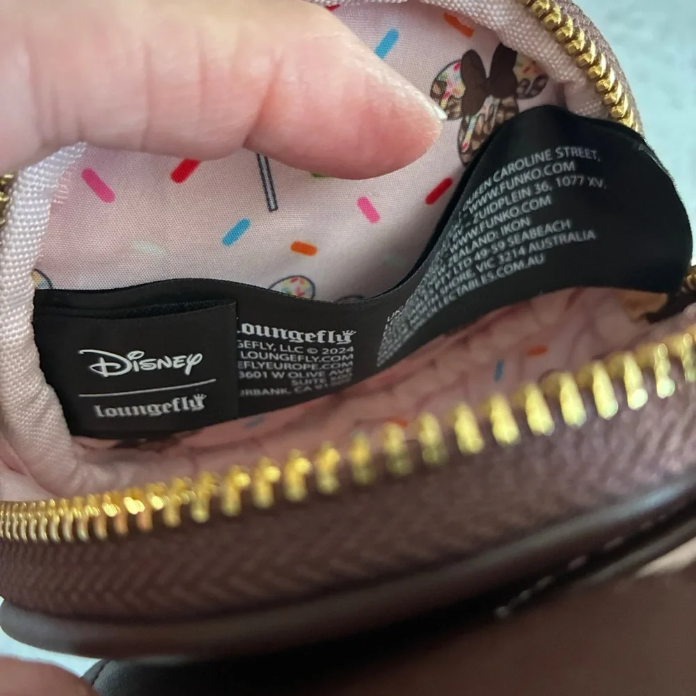 Loungefly X Disney Minnie Mouse Chocolate Sprinkle Coin Purse Lollipop Wristlet